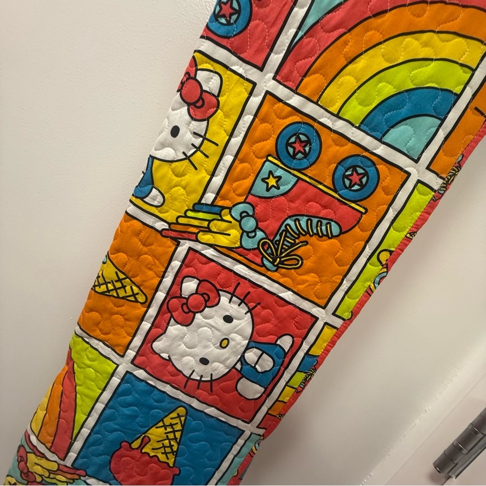 Hello Kitty Colorful Quilted Blanket